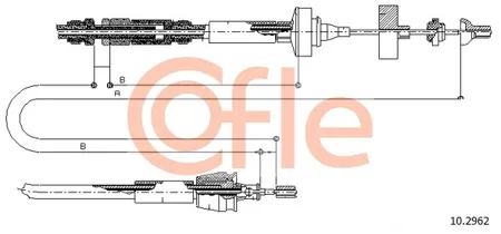 COFLE 92102962 Трос управления сцеплением Renault Laguna I 1.6-3.0 93-01( руч. рег)