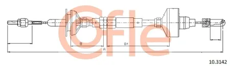 COFLE 92103142 Трос управления сцеплением VW Golf II Jetta II 83-92 Seat Toledo 91-99