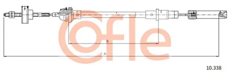 COFLE 9210338 Трос управления сцеплением VW Golf II Jetta II 1.0-1.3 83-91