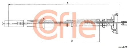 COFLE 9210339 Трос управления сцеплением VW Golf II Jetta II 83-89