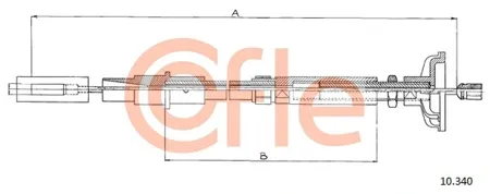 COFLE 9210340 Трос сцепления vw Golf (ii) ds-gtd- Jetta ds 984-86