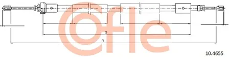COFLE 92104655 Трос ручного тормоза Citroen : xsara picasso rh 18641590 mm