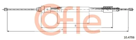 COFLE 92104706 Трос ручного тормоза PSA Berlingo прав.