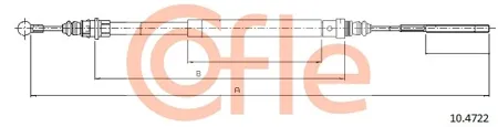 COFLE 92104722 Трос ручного тормоза 807