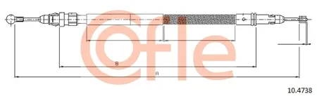 COFLE 92104738 Трос ручного тормоза Citroen JUMPY Fiat SCUDO Peugeot Expert 07-
