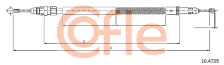 COFLE 92104739 Трос ручного тормоза