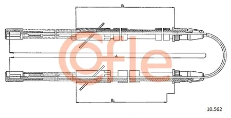 COFLE 9210562 Трос ручного тормоза