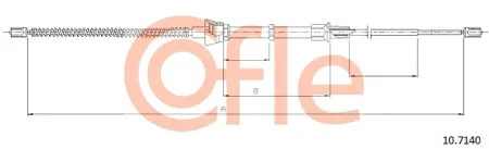 COFLE 92107140 Трос ручного тормоза лев,прав VW Polo sedan I 09-