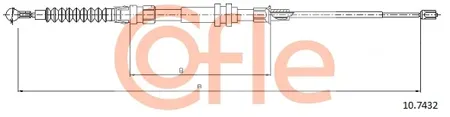 COFLE 92107432 Трос ручного тормоза задн vw Caddy (iii) van all - Caddy (iii) sw all (swbmod) 04-