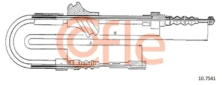COFLE 92107541 Трос ручного тормоза Audi 8090 86-91 левый