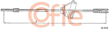 COFLE 9210818 Трос ручного тормоза Volvo : 740-760 rh 902 mm