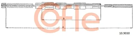 COFLE 92109030 Трос ручного тормоза