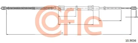 COFLE 92109036 Трос ручного тормоза Skoda Octavia 96-