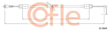 COFLE 92109864 Трос ручного тормоза Mercedes Sprinter 3.5-5t 06-