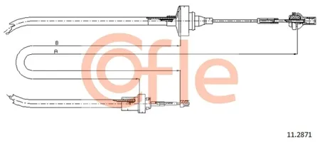 COFLE 92112871 Трос сцепления Renault R19 all 88-94