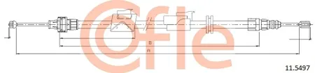 COFLE 92115497 Трос ручного тормоза Ford Galaxy 07- Mondeo 06- C-Max 07- правый