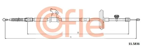 COFLE 92115836 Трос ручного тормоза Cruze HATCHBACK правый