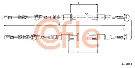 COFLE 92115854 Трос ручного тормоза Opel Astra 91-02