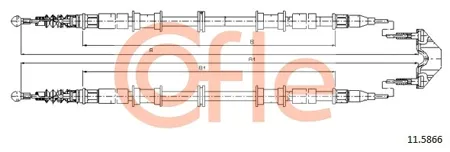 COFLE 92115866 Трос ручного тормоза Opel Zafira A