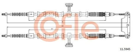 COFLE 92115945 Трос ручного тормоза Opel Vectra C 02-