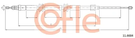 COFLE 92116684 Трос ручного тормоза Renault Kangoo (III)
