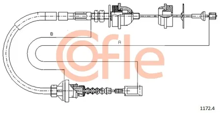 COFLE 9211724 Трос сцепления Fiat : Ducato Peugeot : Boxer Citroen : Jumper bv mg5t 2,0-ds-tds-3,5t 1994-02 10905