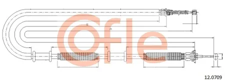 COFLE 92120709 Трос ручного тормоза лев задн Fiat doblo panoramaco Mercedes inato all 305-