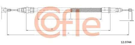 COFLE 92120744 Трос ручного тормоза Peugeot : 807 Citroen : C8 Fiat : ULYSSE