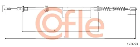 COFLE 92123723 Трос ручного тормоза Iveco Daily (29L-35-40) all C12-C18-S14