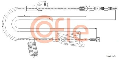 COFLE 92170124 Трос ручного тормоза лев задн Nissan Almera all Abs mod 01