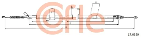 COFLE 92170329 Трос стояночного тормоза лев задн Nissan X-Trail all 08