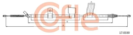 COFLE 92170330 Трос ручного тормоза прав задн Nissan X-Trail all 08