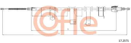 COFLE 92172571 Трос ручного тормоза Hyundai i-20 all 109- правый