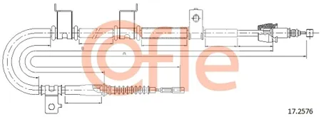 COFLE 92172576 Трос ручного тормоза правый Hyundai i30 1.4-2.0iCRDi 07>