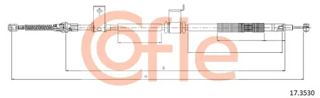COFLE 92173530 Трос ручного тормоза Opel Antara Chevrolet Captiva правый