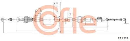COFLE 92174232 Трос ручного тормоза прав задн Honda cr-v (rd) 2.0 16v all 99-02