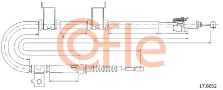 COFLE 92176052 Трос ручного тормоза лев задн Kia Ceed all Ceed Sport y wagon all 1206-