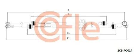 COFLE 922CBFO014 Трос кпп