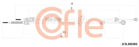COFLE 922CBME001 Трос привода кпп механика