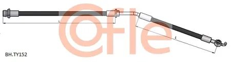 COFLE 92BHTY152 Шланг тормозной Toyota YARIS 11-