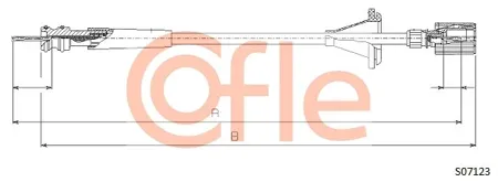 COFLE 92S07123 Тросик спидометра