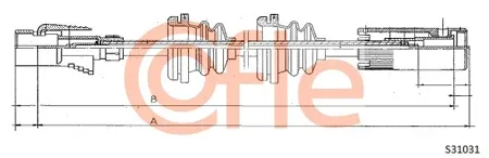 COFLE 92S31031 Трос привода спидометра VW Passat 1.61.81.6DTD 81-88