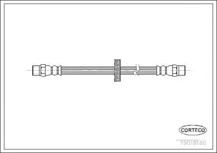 CORTECO 19018180 Шланг тормозной задн. L=180 Audi 80100A6, VW Golf Passat <94