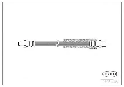 CORTECO 19018520 Шланг тормозной задний [220mm]