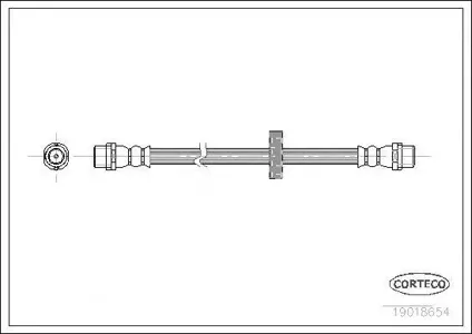 CORTECO 19018654 Шланг тормозной передний [333mm]