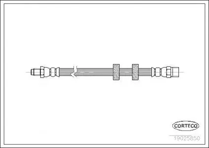 CORTECO 19025850 Шланг тормозной передний (335mm)