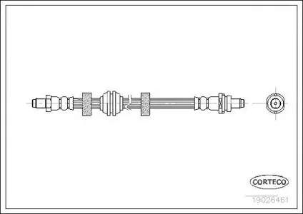 CORTECO 19026461 Шланг тормозной задн. L=540 Ford Mondeo all 95-00