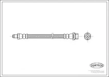 CORTECO 19026486 Шланг тормозной задний [160mm]
