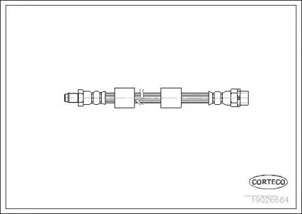 CORTECO 19026684 Шланг тормозной BMW 5E39 95-04 перед. лев,прав. (410мм)