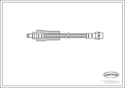 CORTECO 19026685 Шланг тормозной перед. L=355 BMW E38 2.8-5.0 M51-M73 94-01